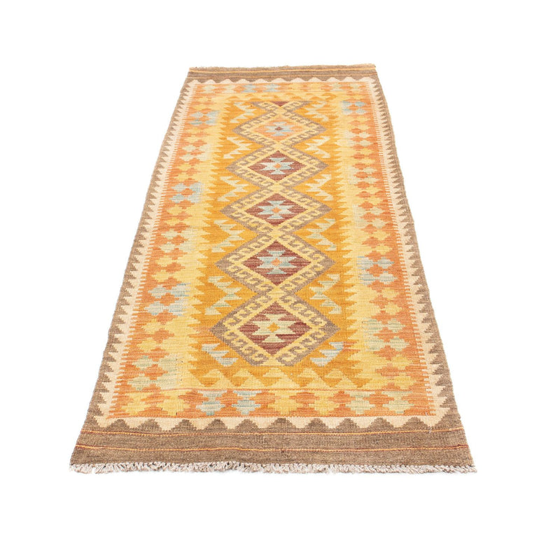 Kelim Teppich - Oriental 209 x 71 cm - gold