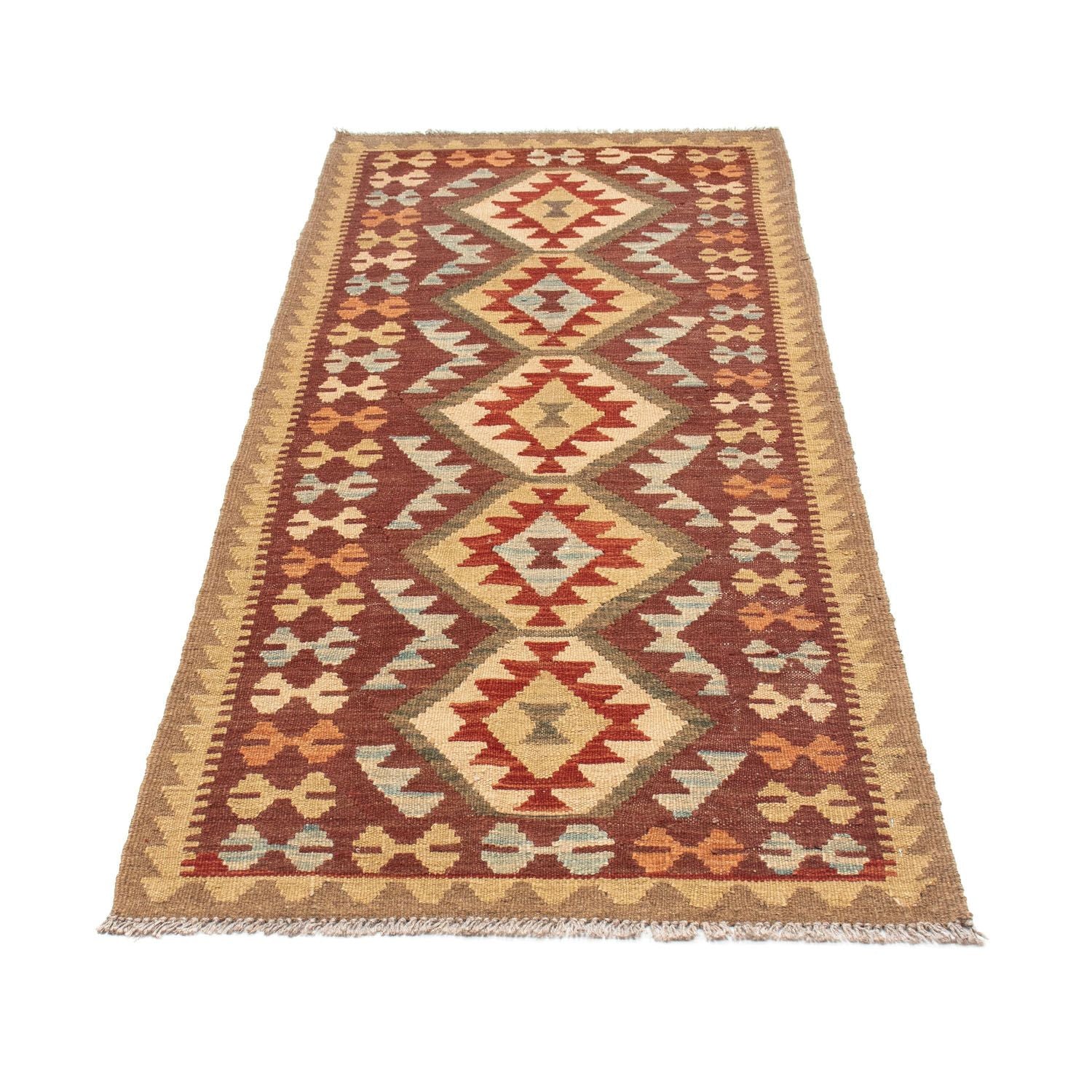 Kelim Teppich - Oriental 192 x 76 cm - braun