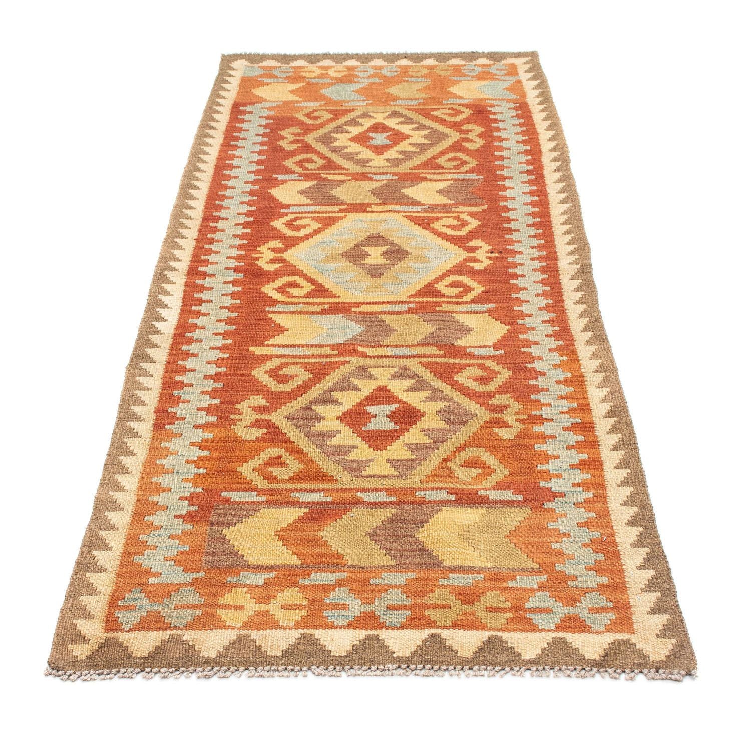 Kelim Teppich - Oriental 195 x 75 cm - orange