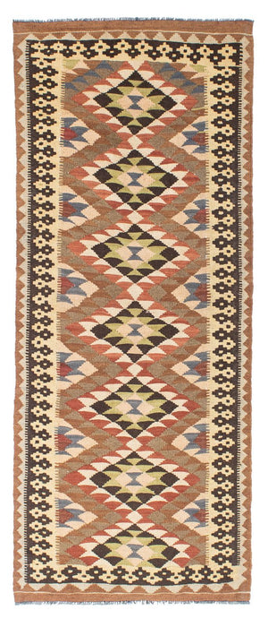 Kelim Teppich - Oriental 207 x 85 cm - hellbraun
