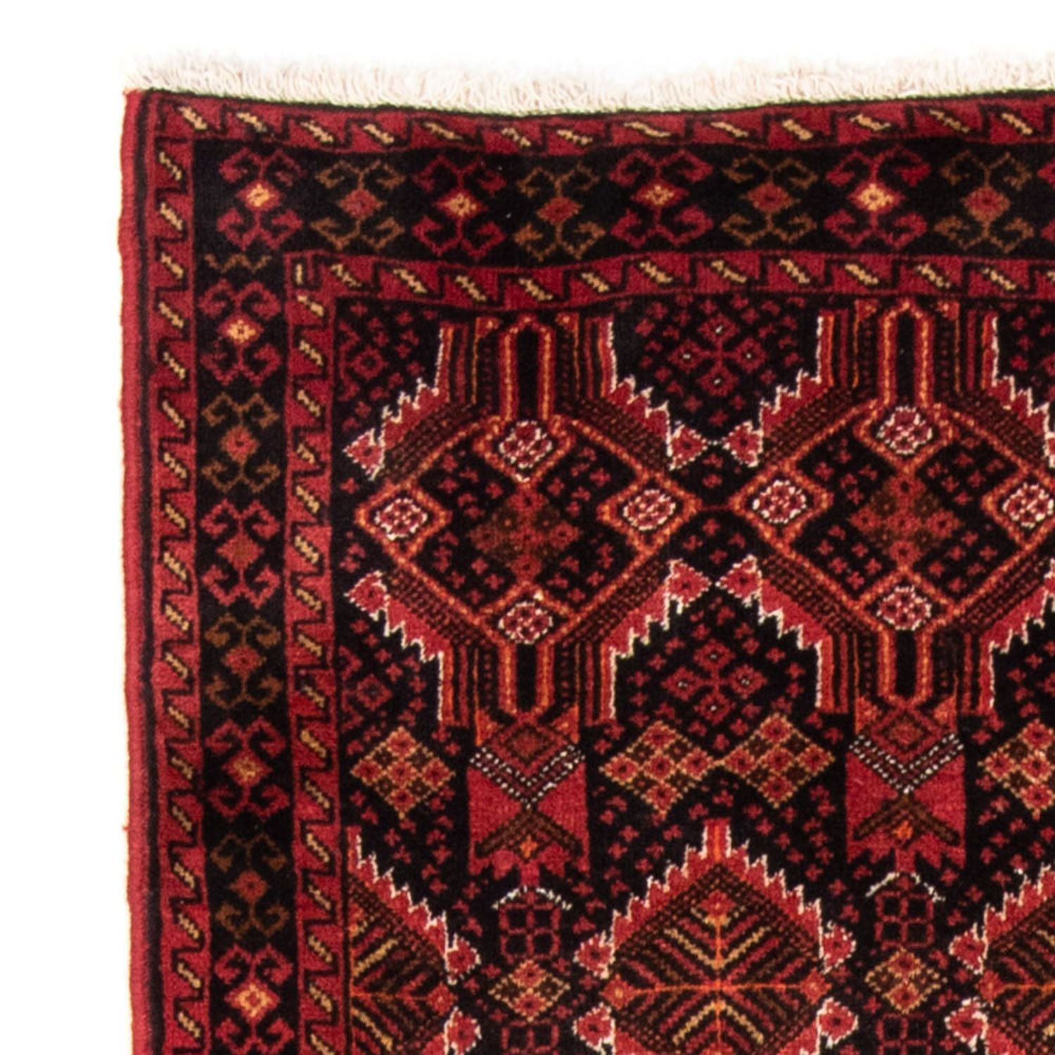 Belutsch Teppich 184 x 96 cm - dunkelrot