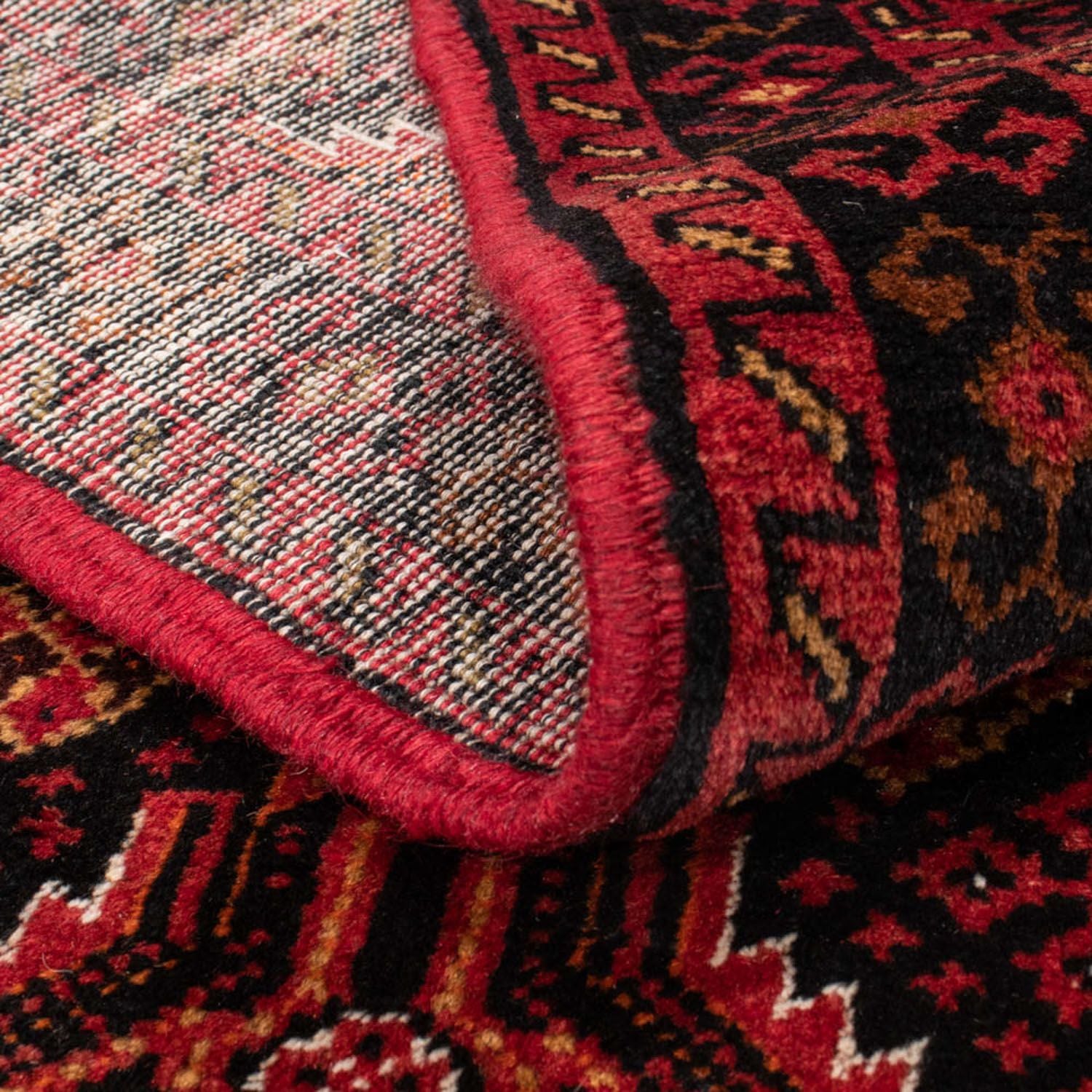 Belutsch Teppich 184 x 96 cm - dunkelrot