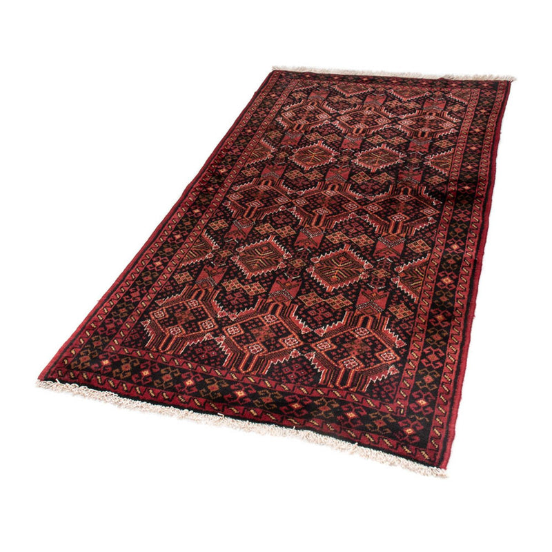Belutsch Teppich 184 x 96 cm - dunkelrot