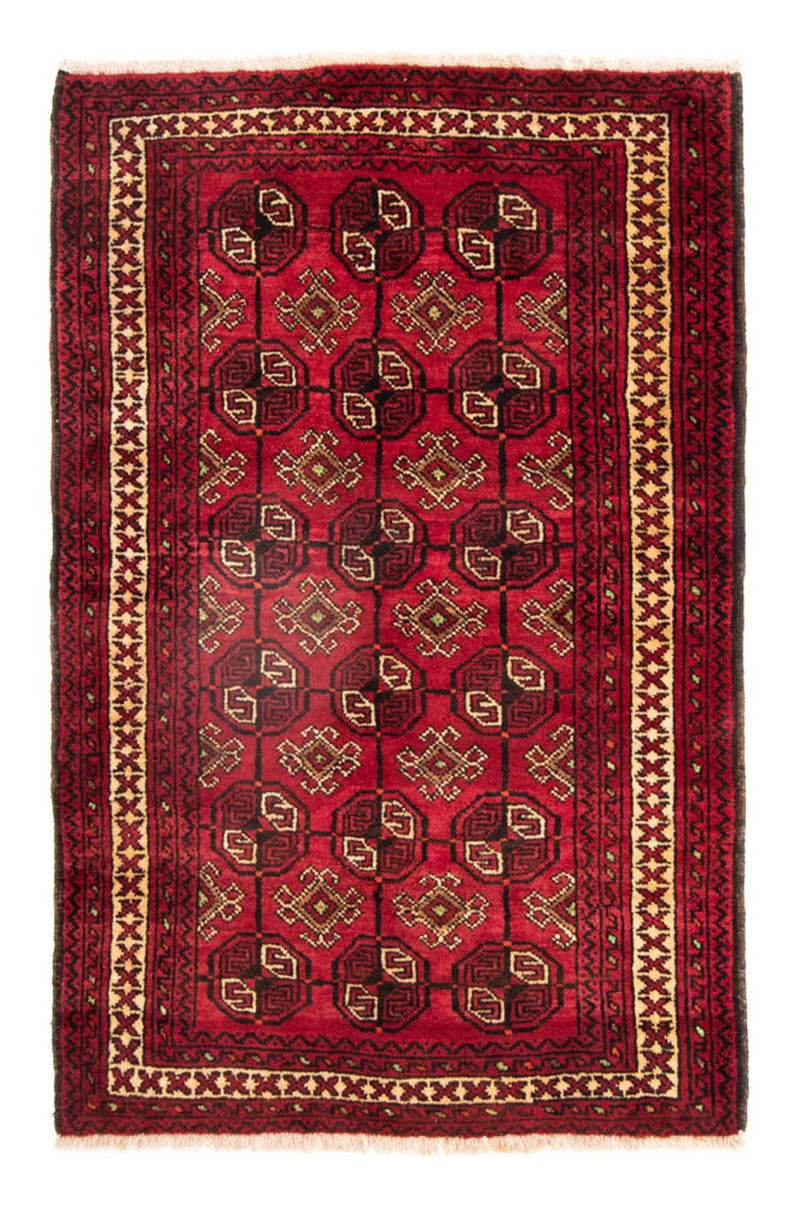 Belutsch Teppich 190 x 138 cm - dunkelrot