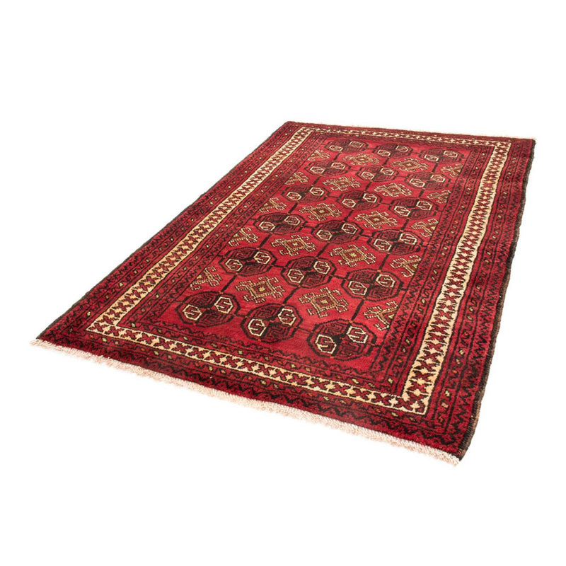 Belutsch Teppich 190 x 138 cm - dunkelrot