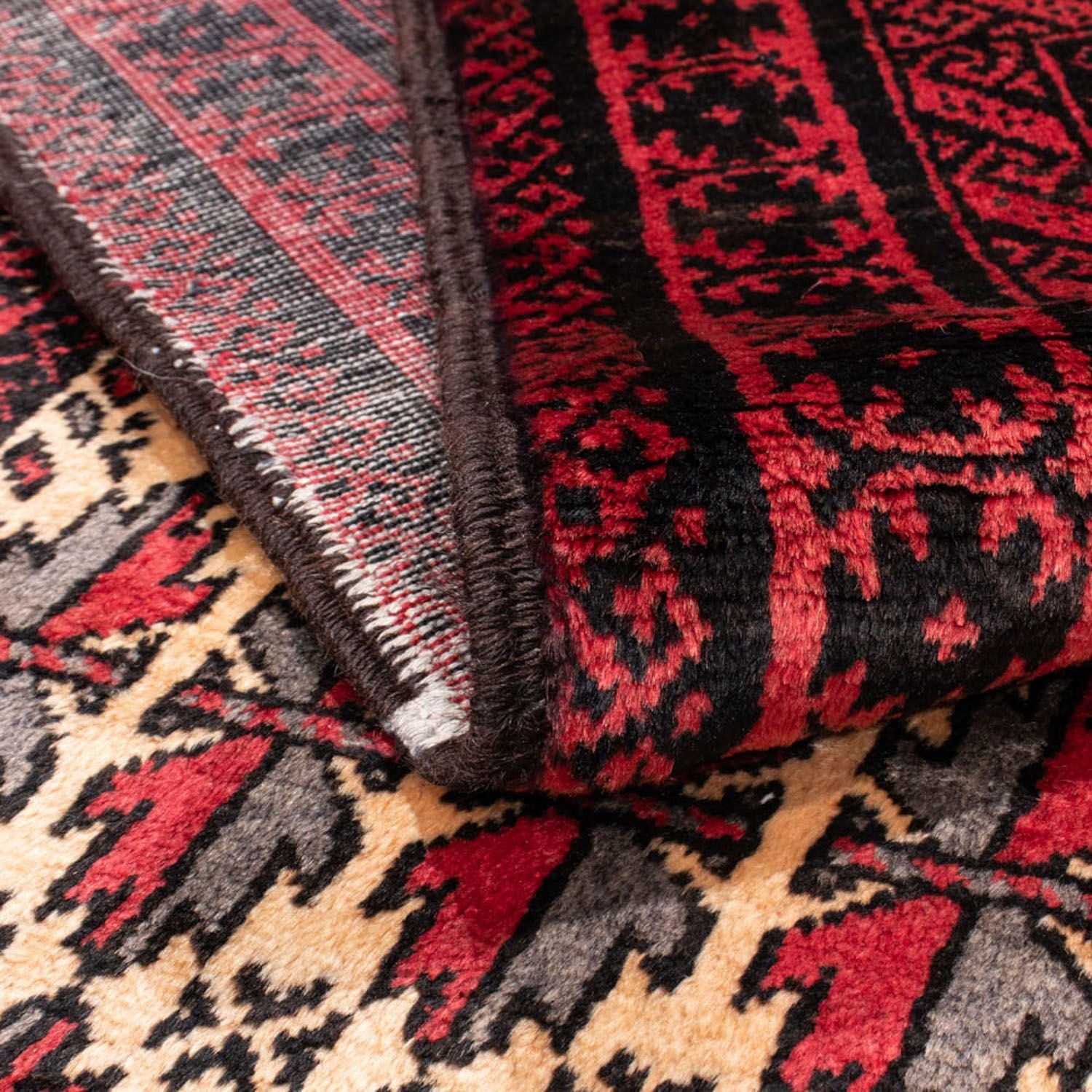 Belutsch Teppich 207 x 116 cm - rot