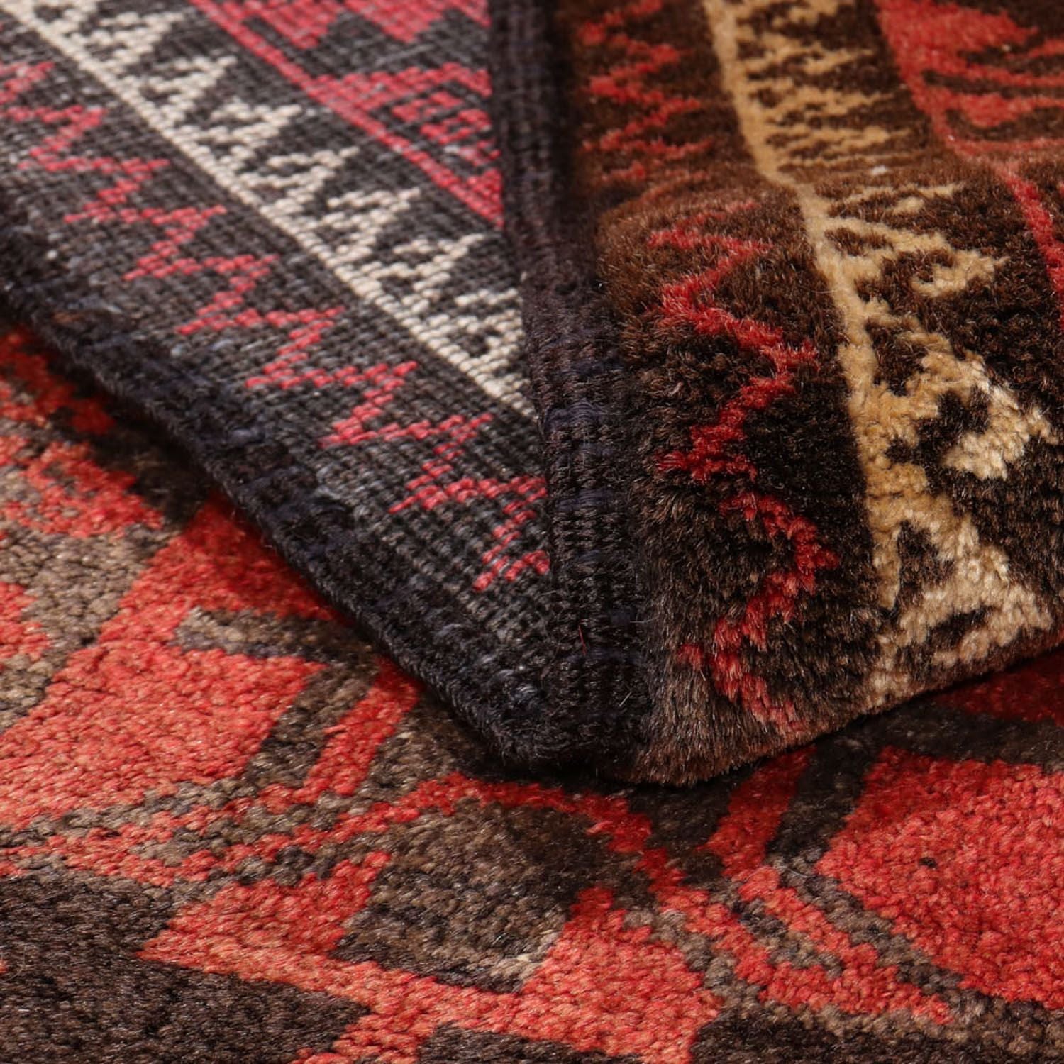 Belutsch Teppich 225 x 123 cm - hellrot