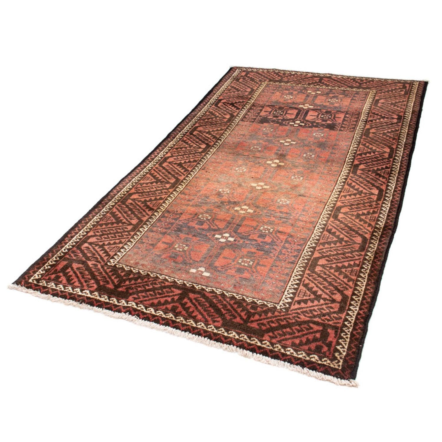 Belutsch Teppich 225 x 123 cm - hellrot