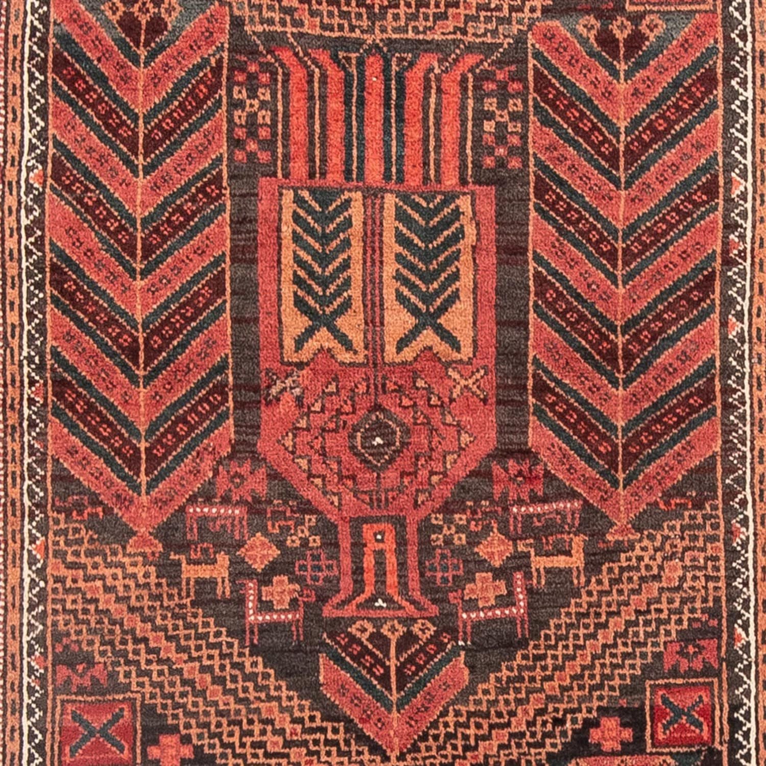 Belutsch Teppich 205 x 100 cm - hellrot