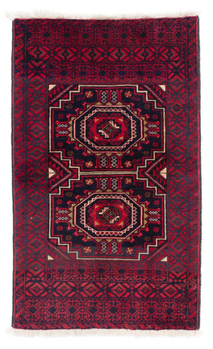 Belutsch Teppich 146 x 84 cm - dunkelrot