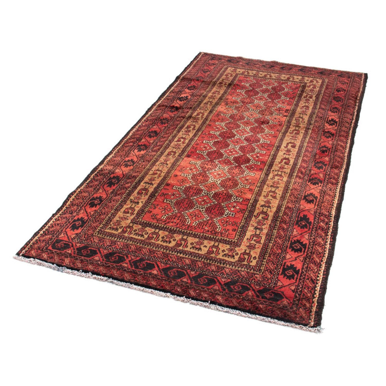 Belutsch Teppich 192 x 105 cm - rost