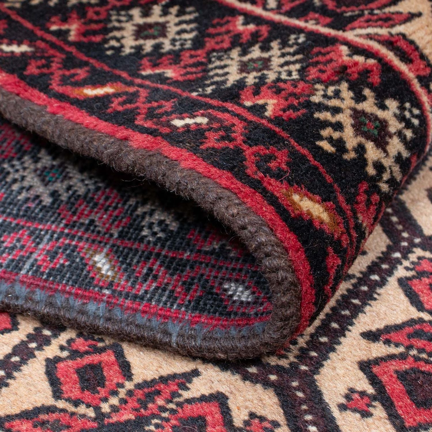 Belutsch Teppich 146 x 84 cm - hellbraun