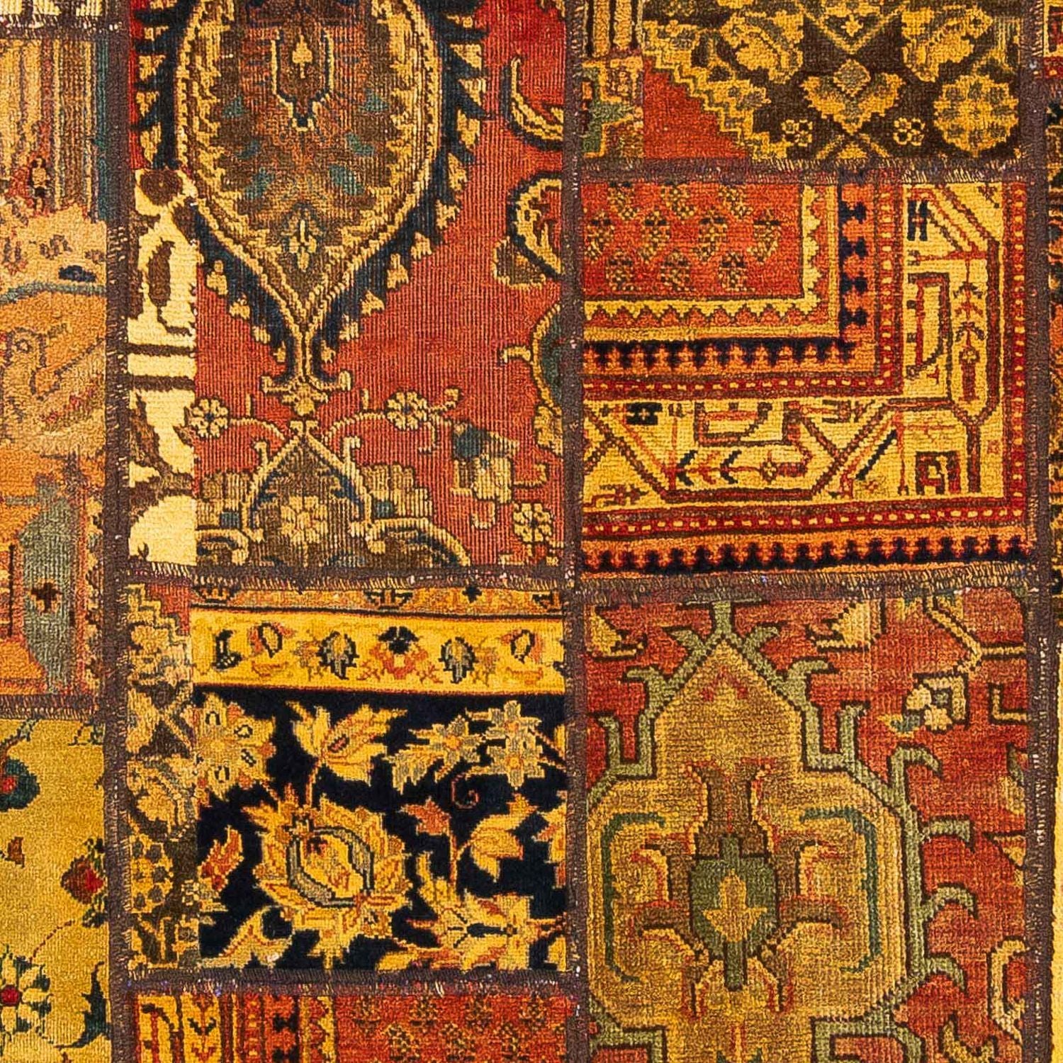 Patchwork Teppich 151 x 142 cm