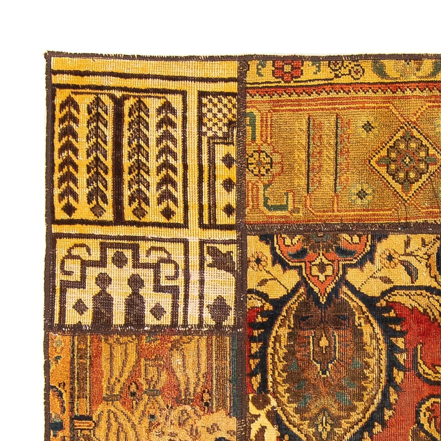 Patchwork Teppich 151 x 142 cm