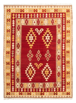 Kelim Teppich - Oriental 252 x 178 cm - dunkelrot