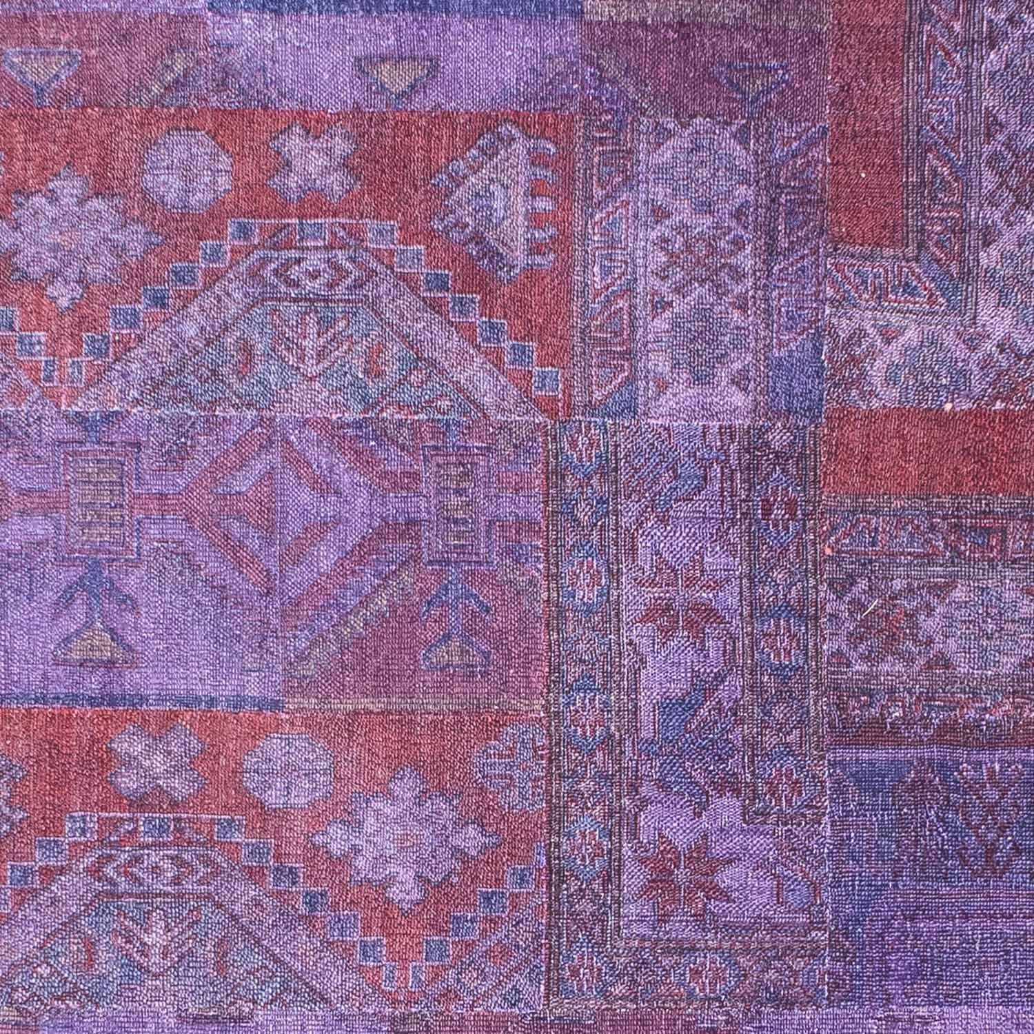 Patchwork Teppich 299 x 239 cm