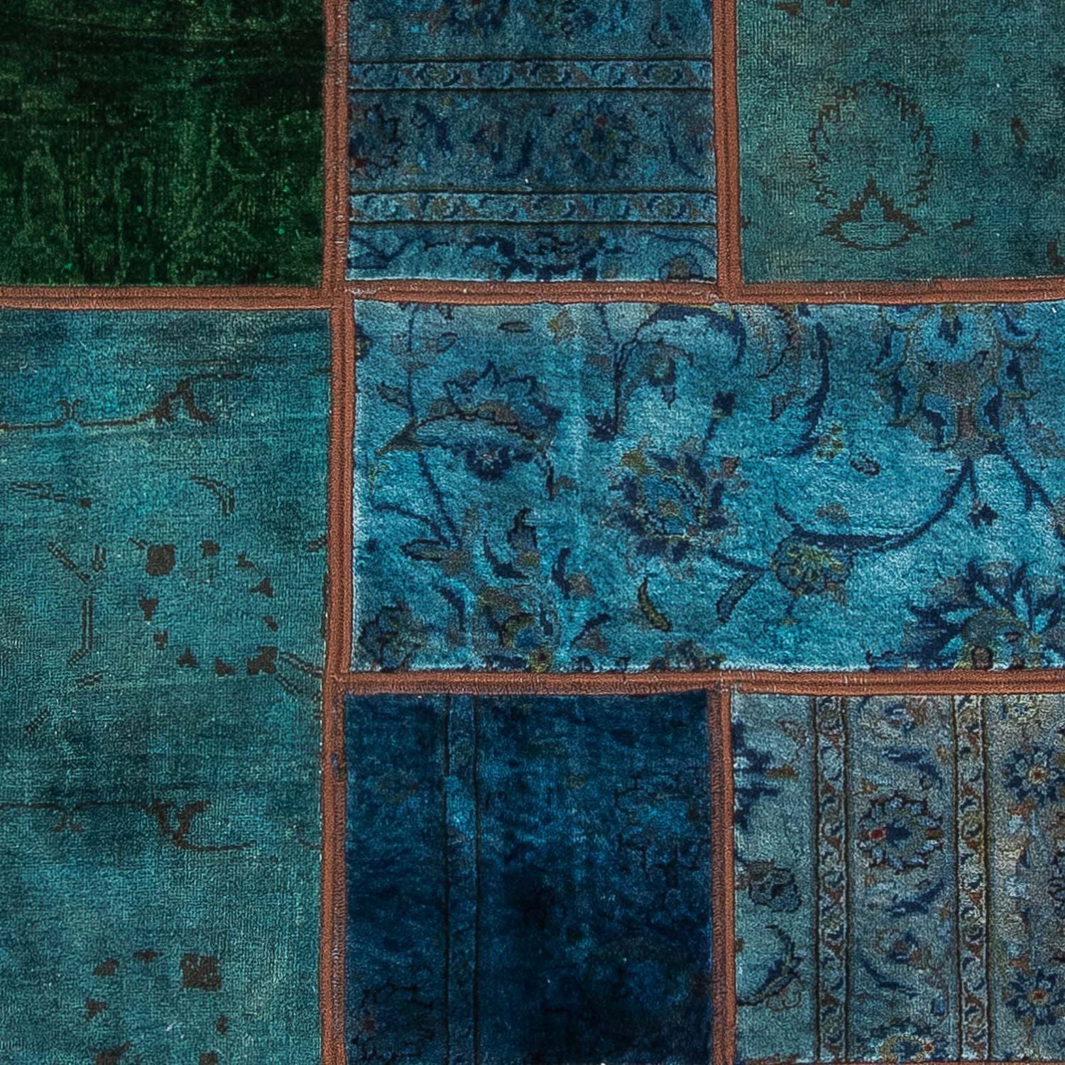 Patchwork Teppich 207 x 143 cm - mehrfarbig