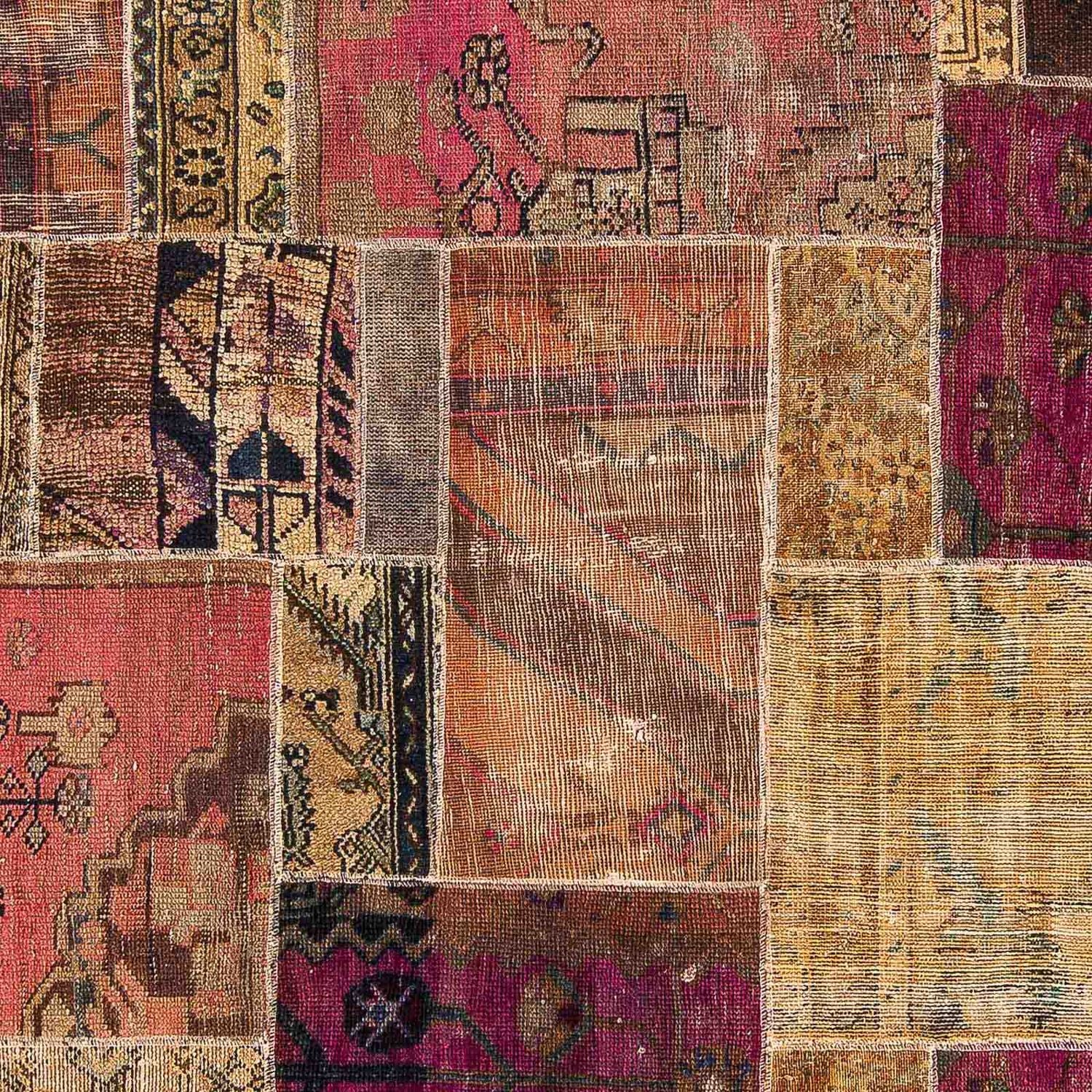 Patchwork Teppich 272 x 181 cm