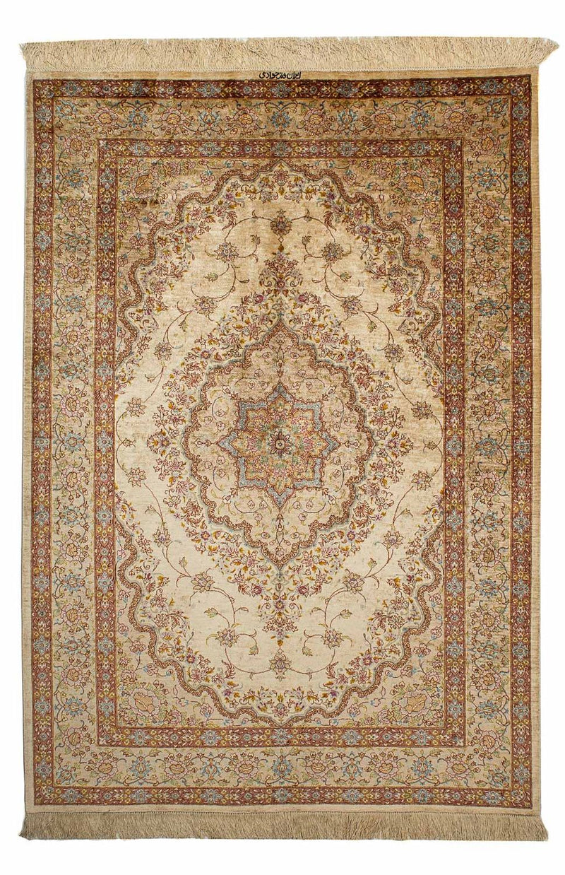 Seidenteppich - Ghom Seide - Premium 188 x 130 cm Teppichbrücke