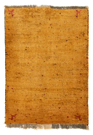 Gabbeh Teppich - Perser 87 x 62 cm - gold