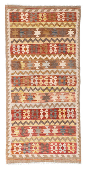 Kelim Teppich - Oriental 200 x 92 cm - hellbraun