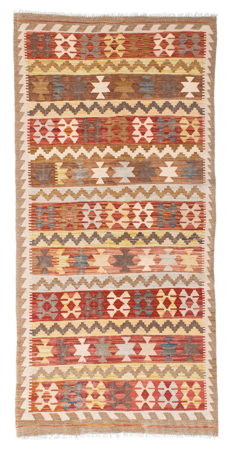 Kelim Teppich - Oriental 200 x 92 cm - hellbraun