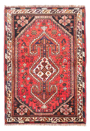 Perserteppich - Nomadic 160 x 110 cm - dunkelrot