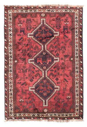 Perserteppich - Nomadic 160 x 112 cm - rot