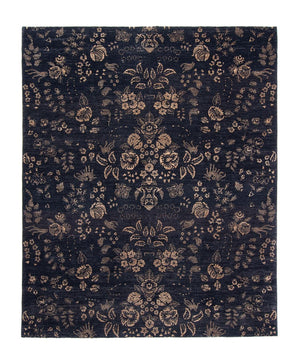 Designer Teppich 308 x 248 cm - dunkelblau