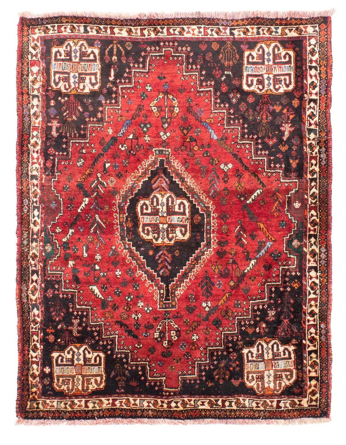Perserteppich - Nomadic 162 x 117 cm - dunkelrot
