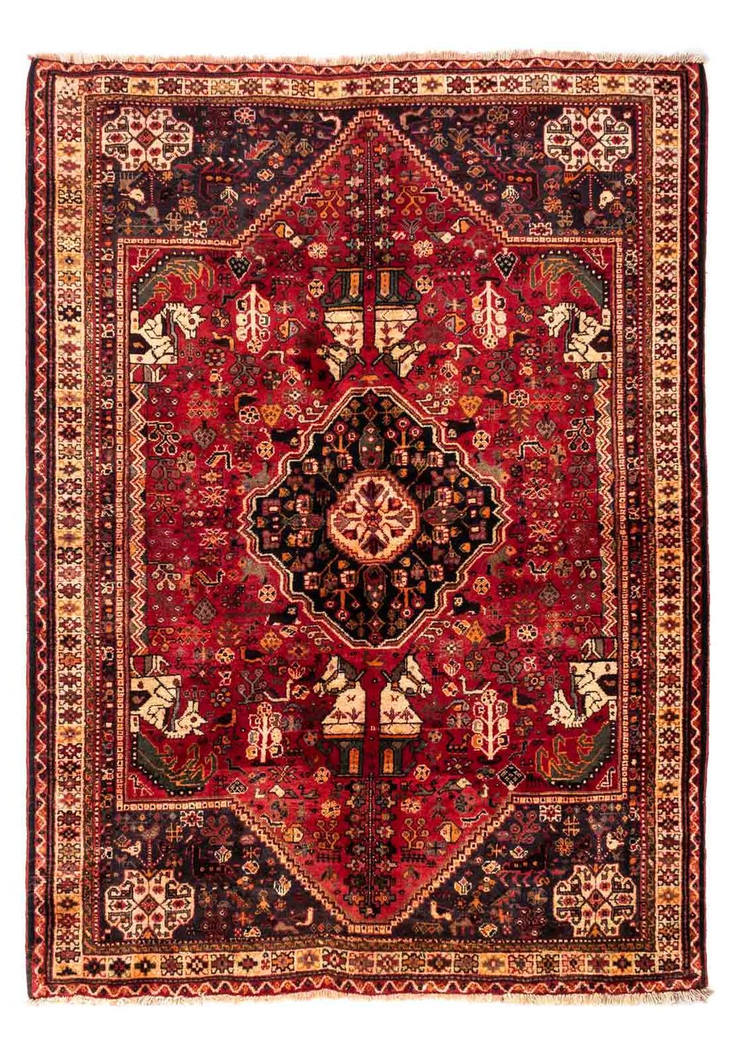 Perserteppich - Nomadic 237 x 175 cm - dunkelrot