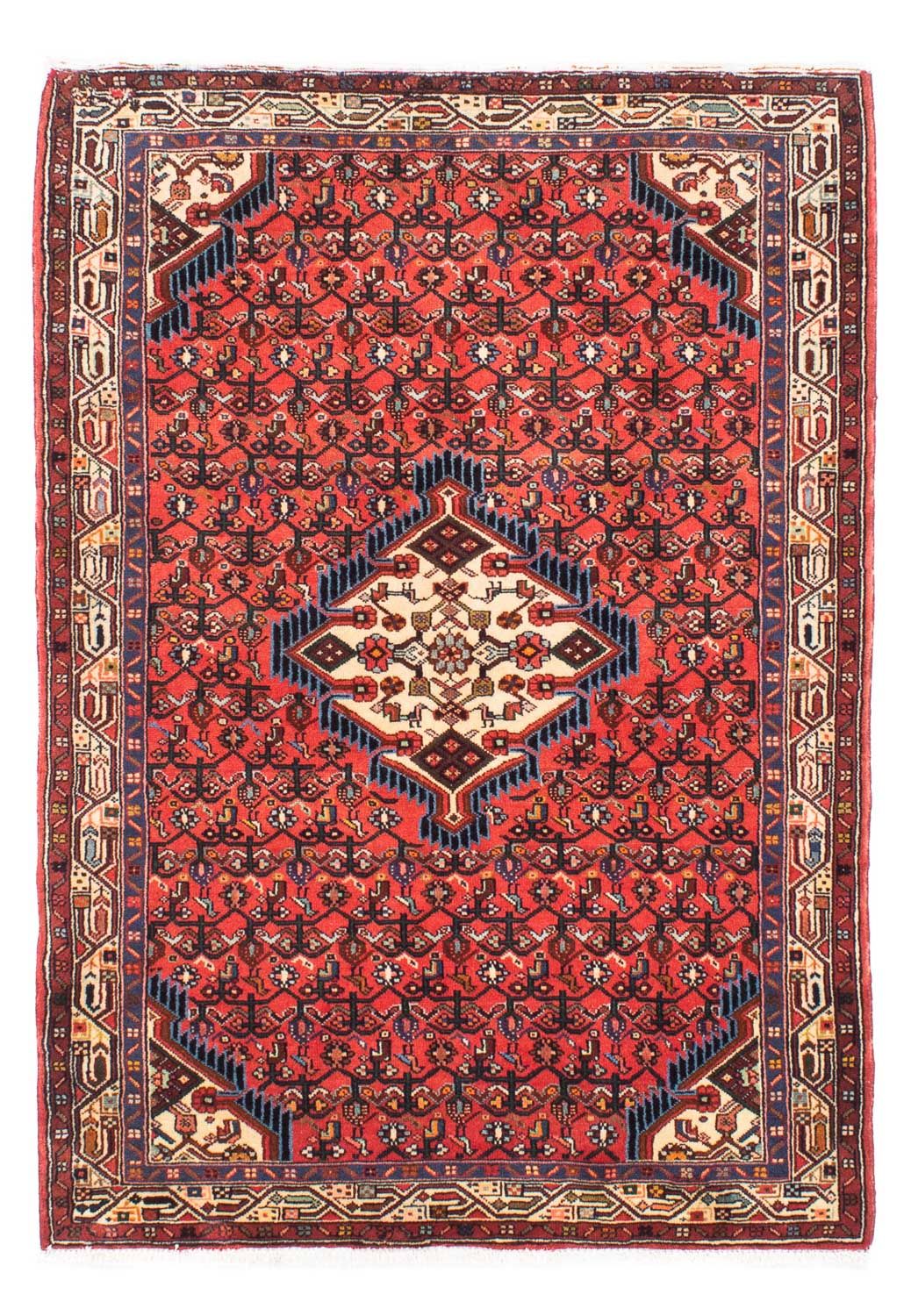 Perserteppich - Nomadic 160 x 105 cm - dunkelrot