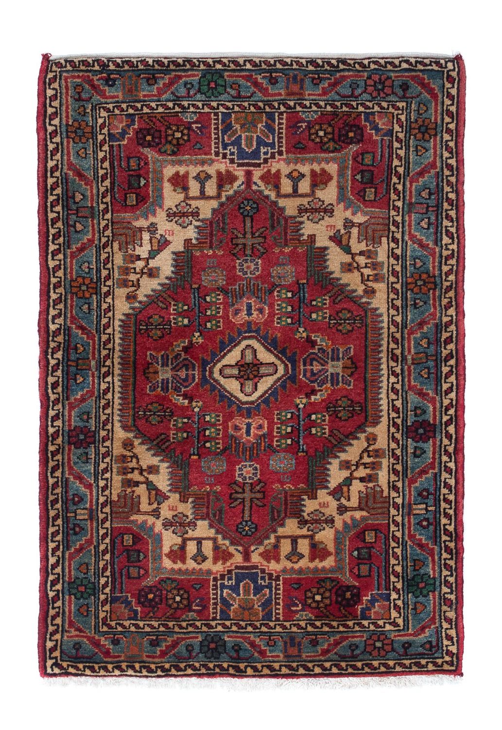 Perserteppich - Nomadic 125 x 83 cm - dunkelrot