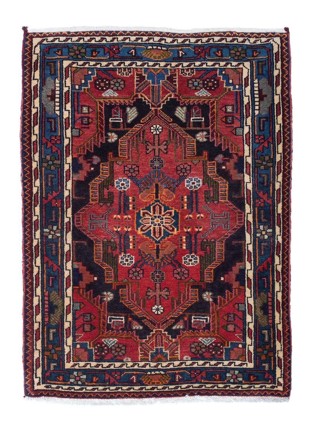 Perserteppich - Nomadic 125 x 90 cm - dunkelrot
