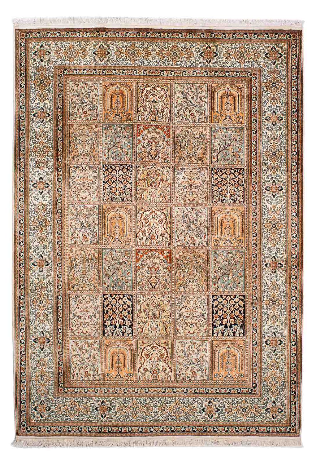Seidenteppich - Kaschmir Seide 221 x 158 cm Wohnzimmer Teppich