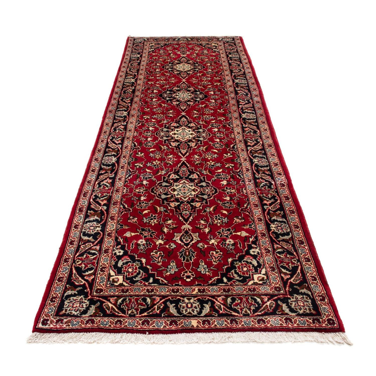 Perserteppich - Keshan 340 x 98 cm - dunkelrot