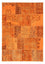 Patchwork Teppich 240 x 170 cm - braun
