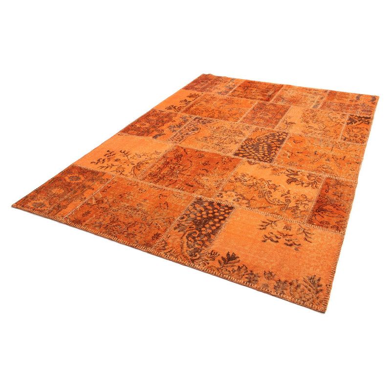 Patchwork Teppich 240 x 170 cm - braun