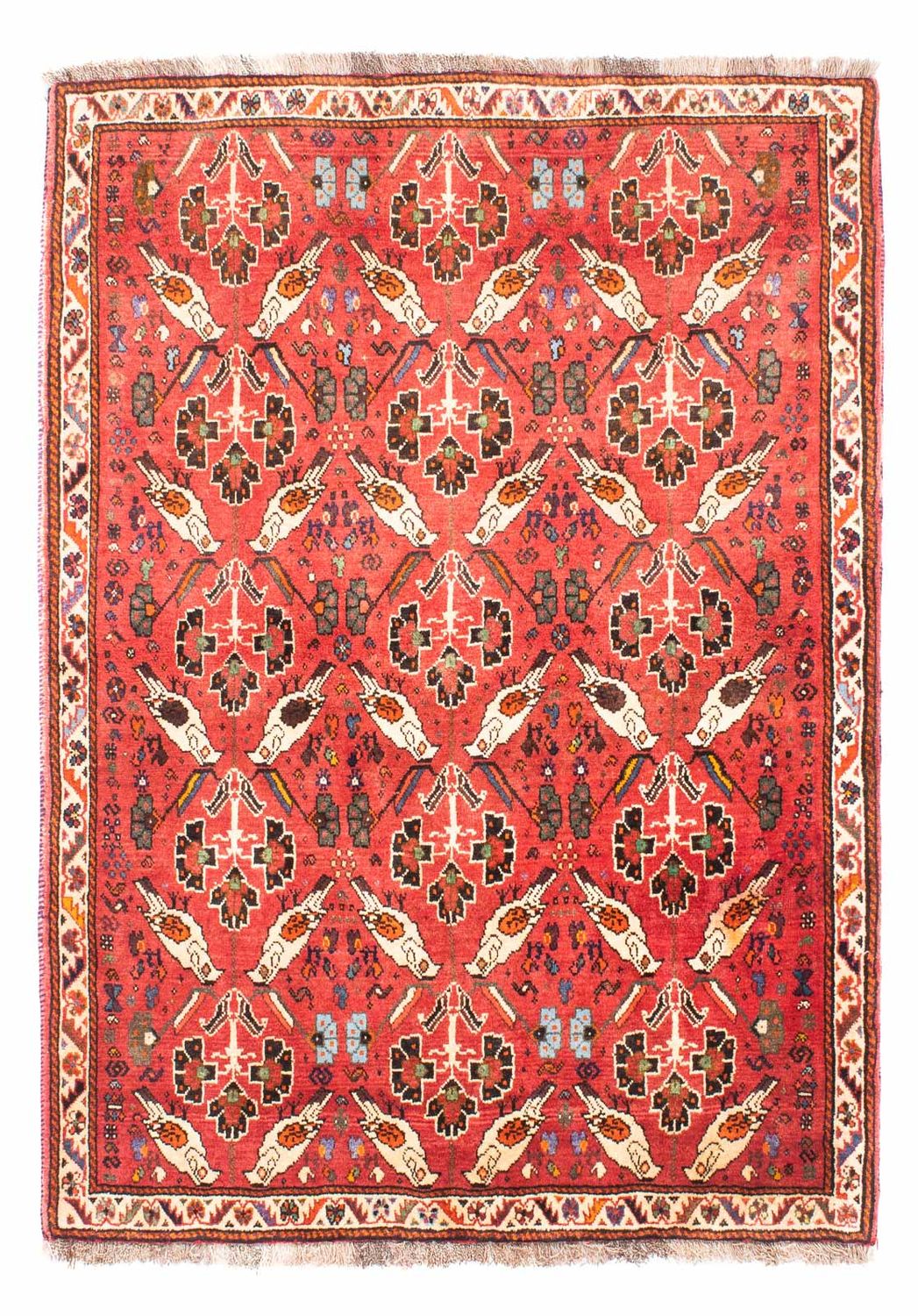 Perserteppich - Nomadic 162 x 117 cm - hellrot
