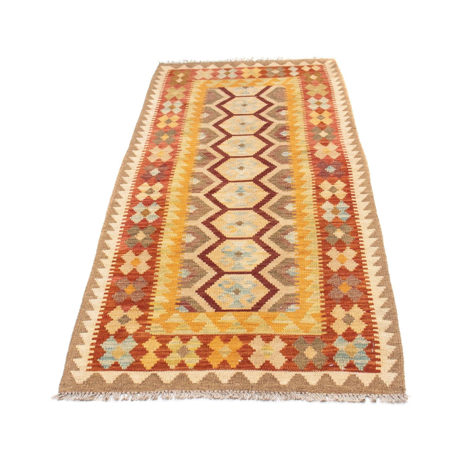Kelim Teppich - Oriental 191 x 74 cm - beige