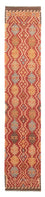 Kelim Teppich - Splash 384 x 75 cm - rot