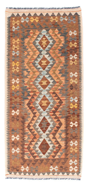 Kelim Teppich - Oriental 199 x 88 cm - hellbraun