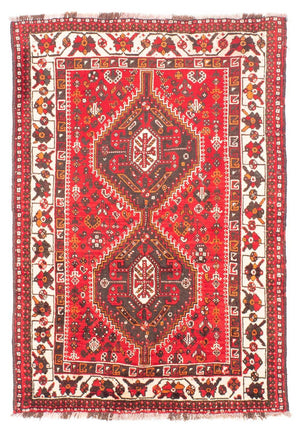 Perserteppich - Nomadic 160 x 112 cm - dunkelrot