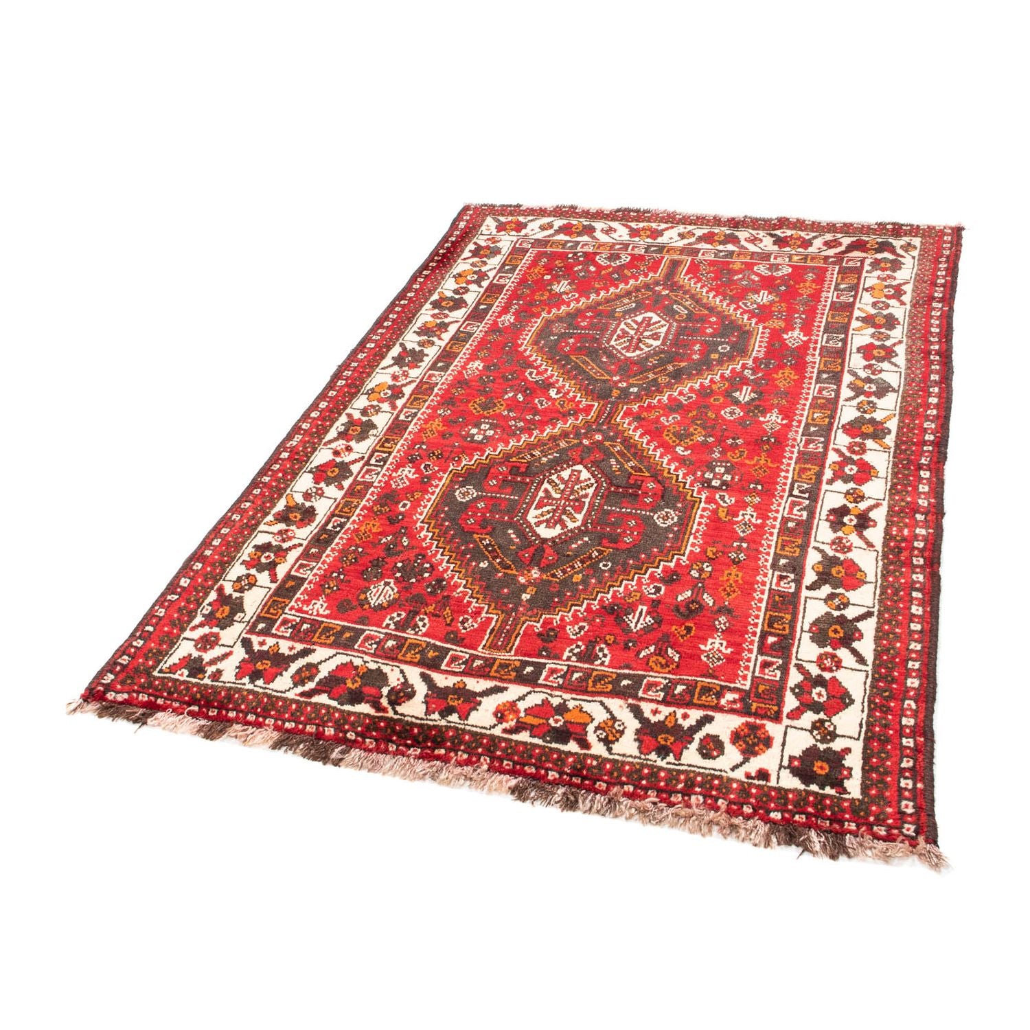 Perserteppich - Nomadic 160 x 112 cm - dunkelrot