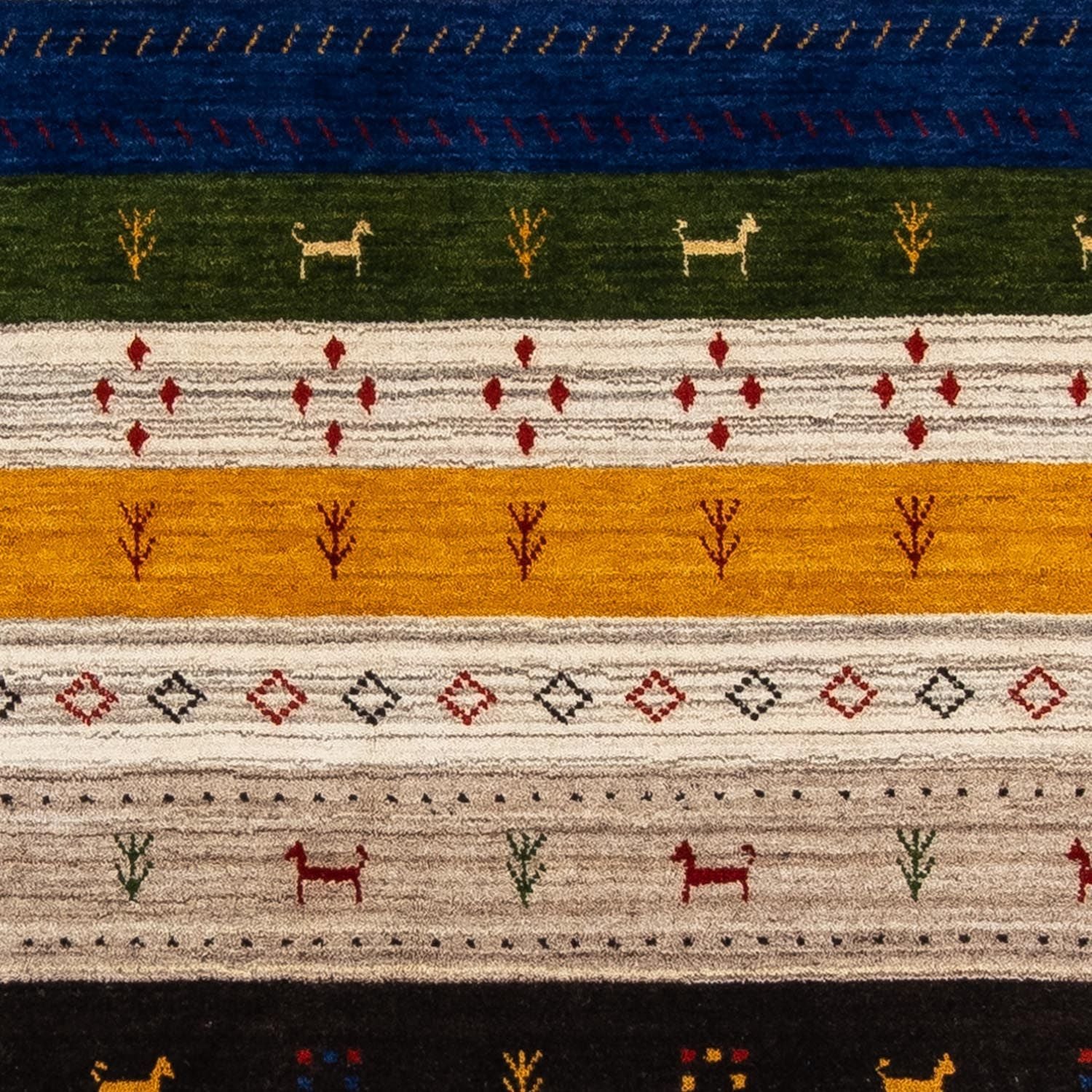 Gabbeh Teppich - Loribaft Indus 200 x 144 cm - mehrfarbig