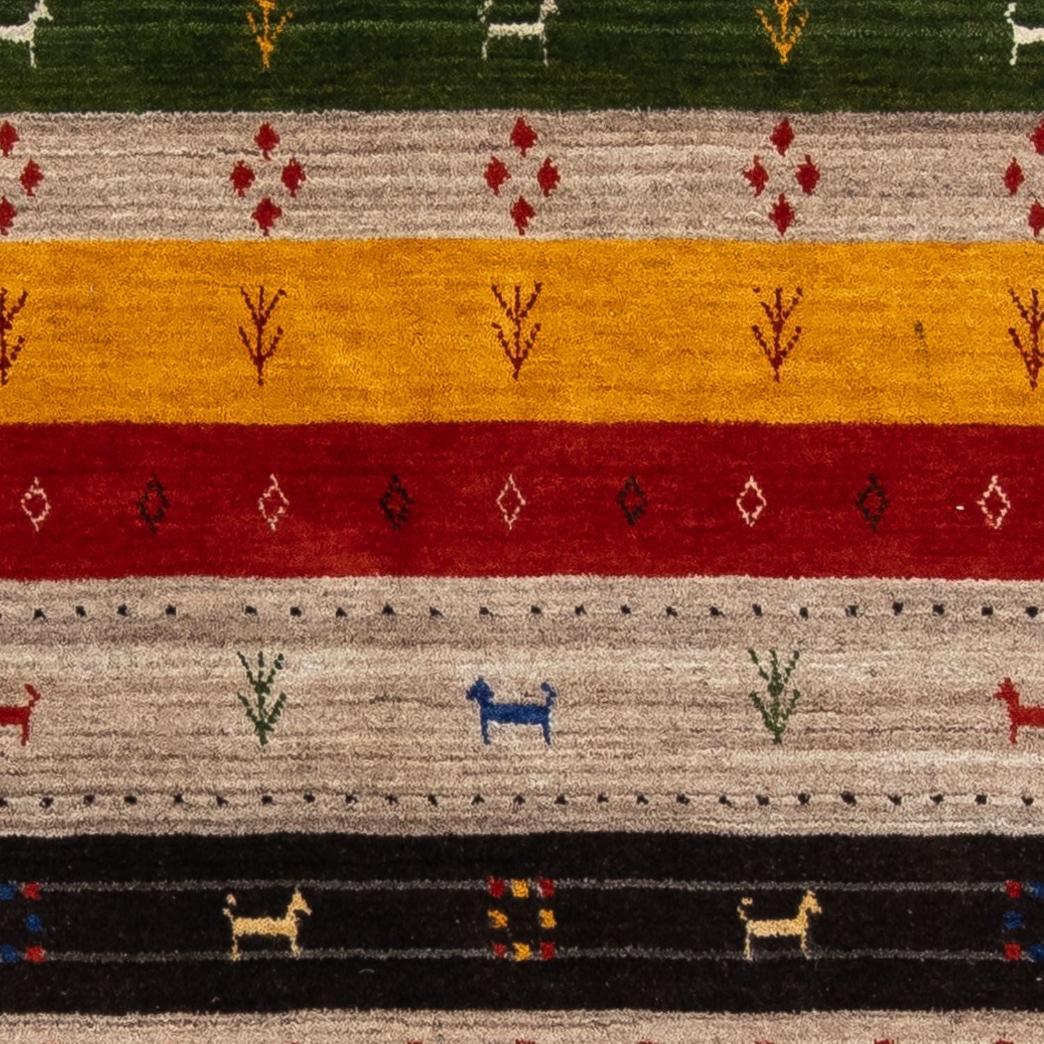 Gabbeh Teppich - Loribaft Indus 200 x 140 cm - mehrfarbig