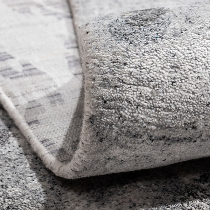 Designer Teppich 300 x 200 cm - silber