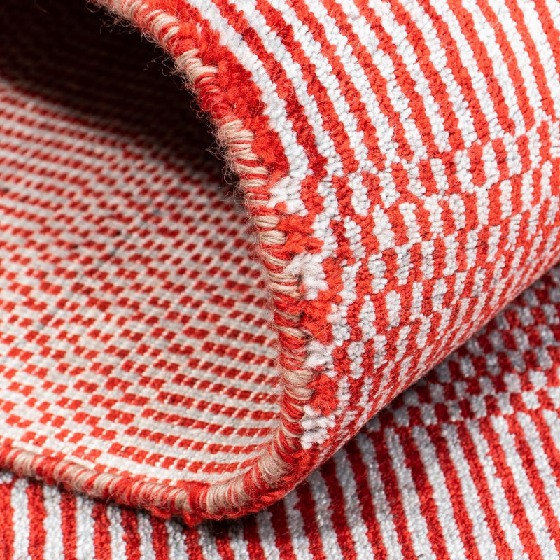 Designer Teppich 201 x 142 cm - rot