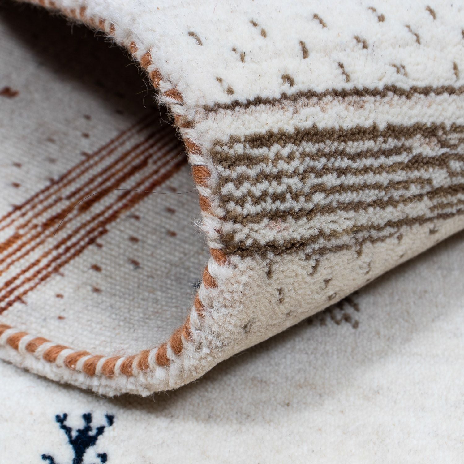 Gabbeh Teppich - Loribaft Indus 201 x 146 cm - beige
