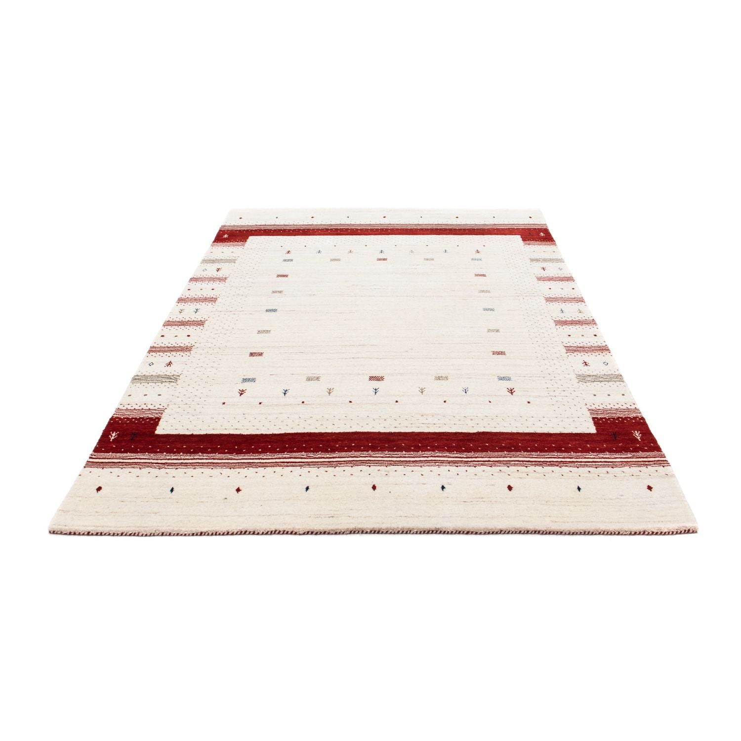 Gabbeh Teppich - Loribaft Indus 198 x 140 cm - beige